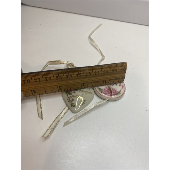 2 LONGABERGER Basket Horizon of Hope Heart Shape, Round Ceramic Tie On - Picture 5 of 5